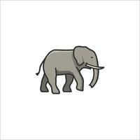 An elephant is walking in a line on a white background vector