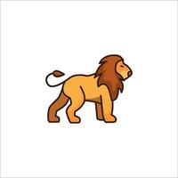 A cartoon lion standing on a white background vector