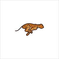 A cheetah is running on the ground vector