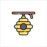 A bee hive icon on a white background vector