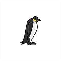 A penguin is standing on a white background vector