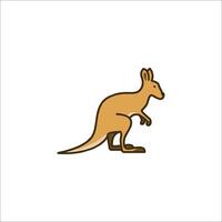 A kangaroo is standing on its hind legs vector