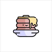 Pancakes with syrup icon vector