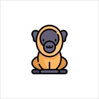 A monkey sitting on the ground with its head down vector