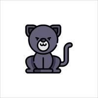 A black cat sitting on the ground with its eyes closed vector