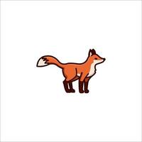 A fox is standing on a white background vector