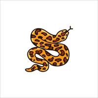A snake with a black and brown pattern on its body vector