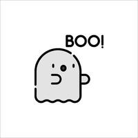 A ghost with the word boo written on it vector