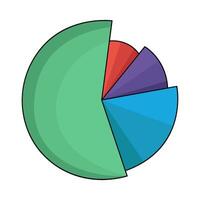 illustration of pie chart vector