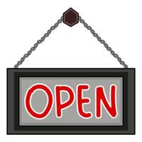 illustration of Open Sign Board vector