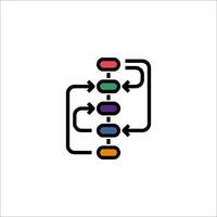 A simple icon of a process flow diagram vector