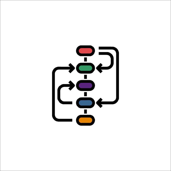 Process Flow Icon Vector Art, Icons, and Graphics for Free Download