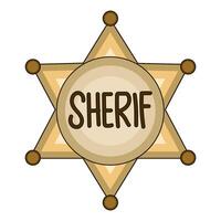 illustration of sheriff badge vector
