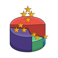 illustration of 3D Pie Chart Representation vector