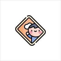 A cartoon character is holding a piece of paper vector