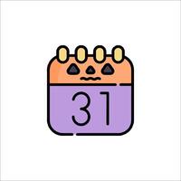 A calendar with the number 31 on it vector