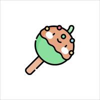 A lollipop with a face on it vector