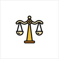 A justice scale icon on a white background vector