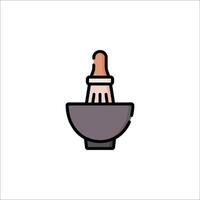A mortar and pestle icon on a white background vector