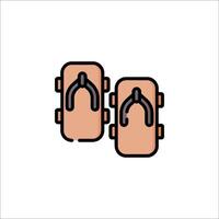 Two flip flops on a white background vector