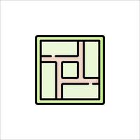 A square with a square in it vector