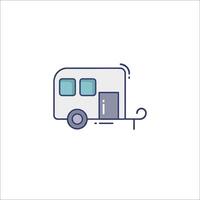 An icon of a trailer with a door open vector