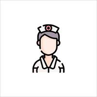 A nurse icon in a line style vector