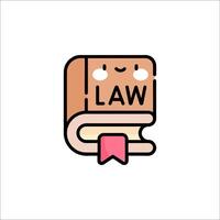 A cartoon book with the word law on it vector