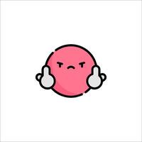 A pink ball with two hands and a face vector