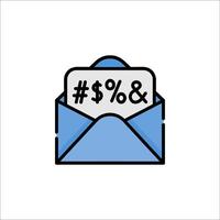 Email envelope with dollar sign icon vector
