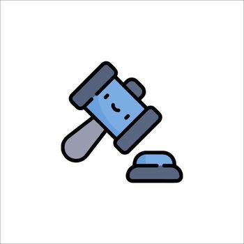 A judge's gavel icon on a white background vector