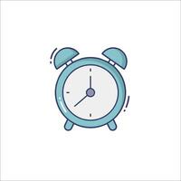 An alarm clock icon on a white background vector