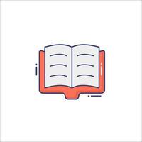 An open book icon on a white background vector