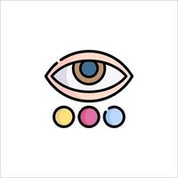 An eye icon with four different colors vector