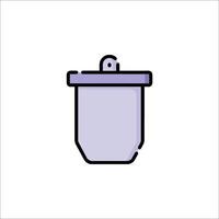 A trash can icon on a white background vector
