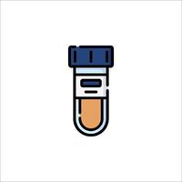 A test tube with a small amount of liquid inside vector