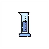 A test tube with a liquid inside it vector