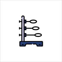 A rack with three forks on it vector