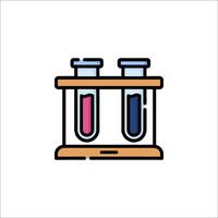 A test tube with two test tubes on top vector