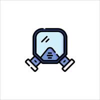 A gas mask icon on a white background vector