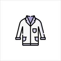 A white coat with a pocket on the front vector