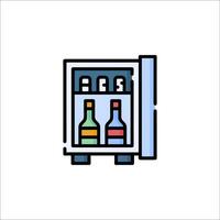 A refrigerator with bottles of wine and beer vector