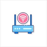 A wifi router icon on a white background vector