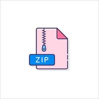 Zip file icon illustration vector