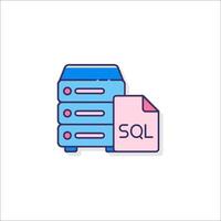 Sql server icon illustration vector