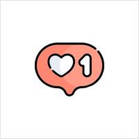 A speech bubble with the number one in it vector