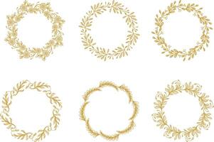 set border floral element vector