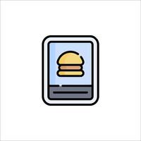 A hamburger icon on a smartphone screen vector
