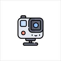 A camera icon on a white background vector