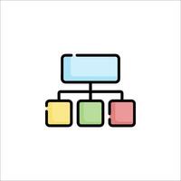 A flat icon of a business structure vector